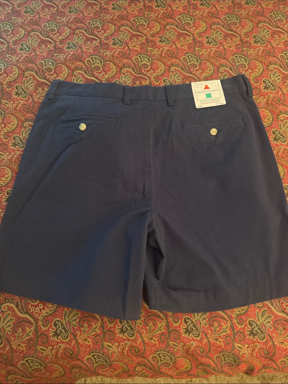 NWT/Southern Tide Navy Flat-Front Shorts/35" Waist, 7" Inseam - Picture 8 of 10